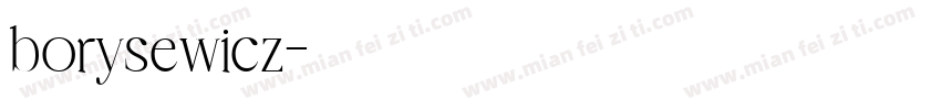 borysewicz字体转换