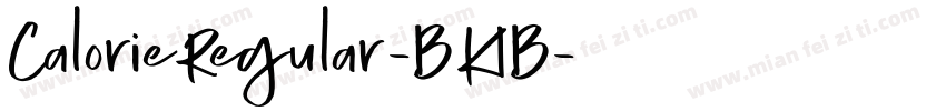 CalorieRegular-BK1B字体转换