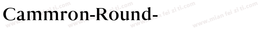 Cammron-Round字体转换