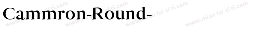 Cammron-Round字体转换