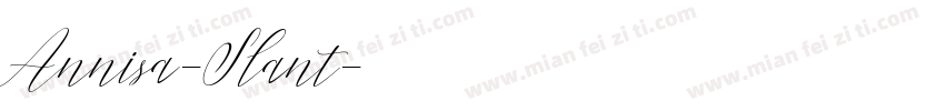 Annisa-Slant字体转换