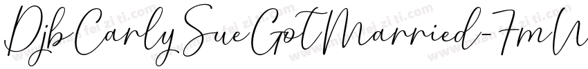 DjbCarlySueGotMarried-7mWK字体转换