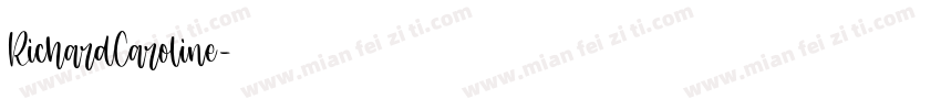 RichardCaroline字体转换
