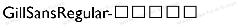 GillSansRegular字体转换