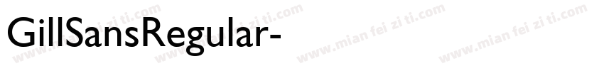 GillSansRegular字体转换