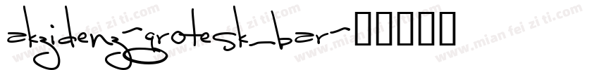 akzidenz-grotesk_bar字体转换