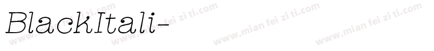BlackItali字体转换