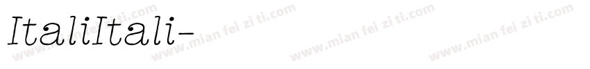 ItaliItali字体转换