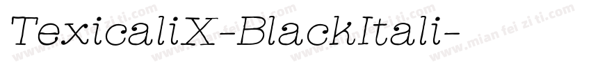 TexicaliX-BlackItali字体转换