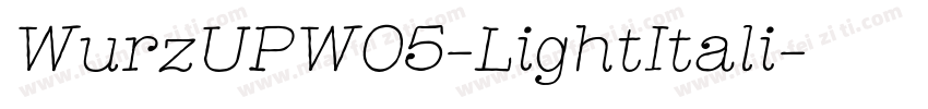 WurzUPW05-LightItali字体转换