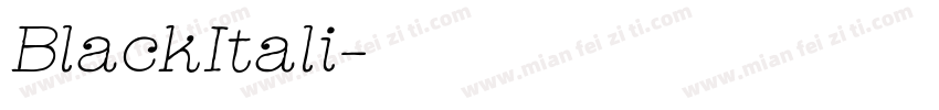 BlackItali字体转换