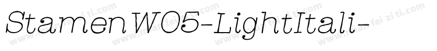 StamenW05-LightItali字体转换