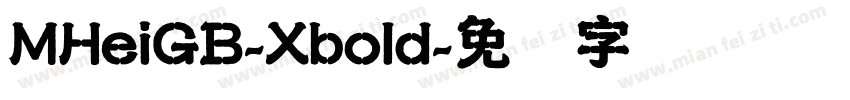 MHeiGB-Xbold字体转换
