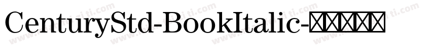 CenturyStd-BookItalic字体转换