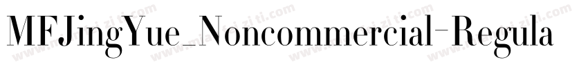 MFJingYue_Noncommercial-Regular字体转换