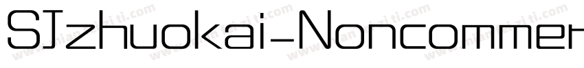 SJzhuokai_Noncommercial字体转换