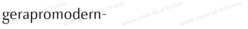 gerapromodern字体转换