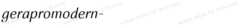gerapromodern字体转换