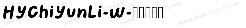 HYChiYunLi-W字体转换