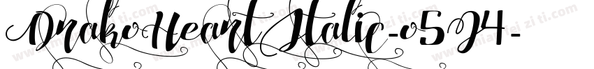 DrakoHeartItalic-o5J4字体转换