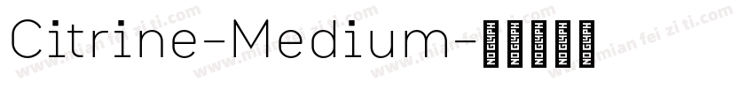 Citrine-Medium字体转换