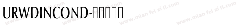 URWDINCOND字体转换