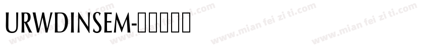 URWDINSEM字体转换