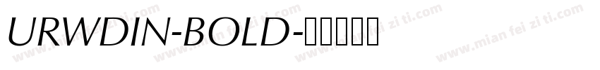 URWDIN-BOLD字体转换