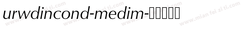 urwdincond-medim字体转换