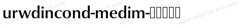 urwdincond-medim字体转换