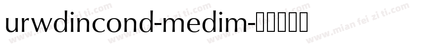urwdincond-medim字体转换