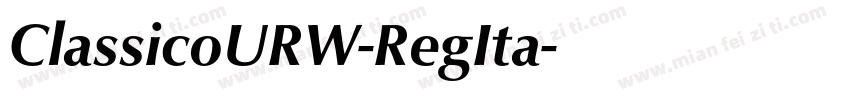 ClassicoURW-RegIta字体转换