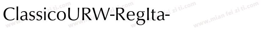 ClassicoURW-RegIta字体转换