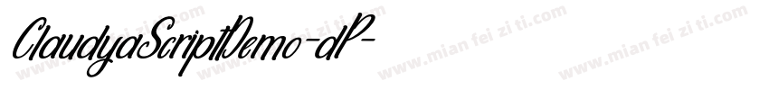 ClaudyaScriptDemo-dP字体转换