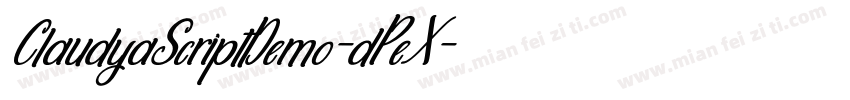 ClaudyaScriptDemo-dPeX字体转换