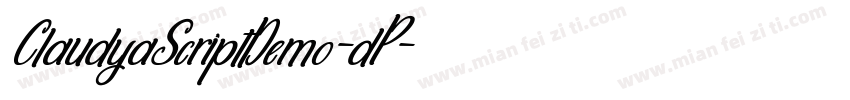 ClaudyaScriptDemo-dP字体转换