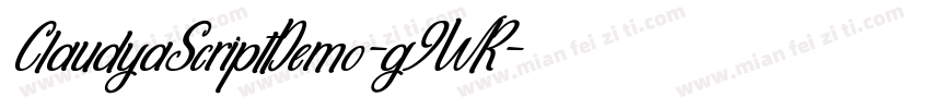 ClaudyaScriptDemo-g9WR字体转换