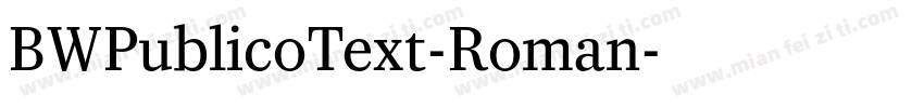BWPublicoText-Roman字体转换