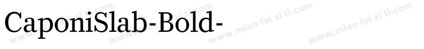 CaponiSlab-Bold字体转换