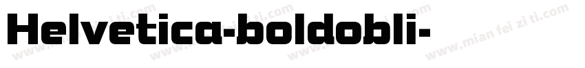 Helvetica-boldobli字体转换