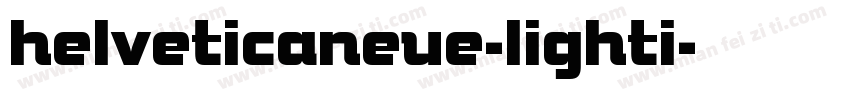 helveticaneue-lighti字体转换