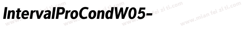 IntervalProCondW05字体转换