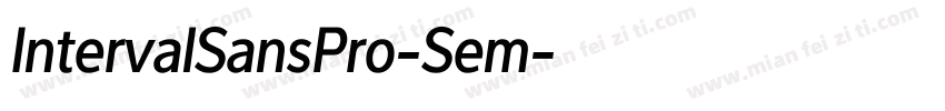IntervalSansPro-Sem字体转换