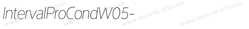 IntervalProCondW05字体转换