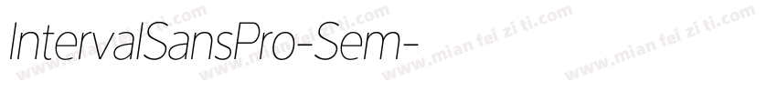 IntervalSansPro-Sem字体转换