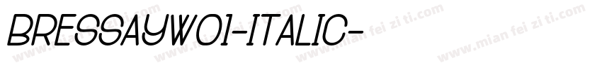 BressayW01-Italic字体转换