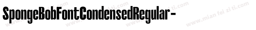 SpongeBobFontCondensedRegular字体转换