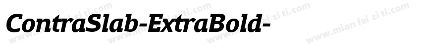 ContraSlab-ExtraBold字体转换
