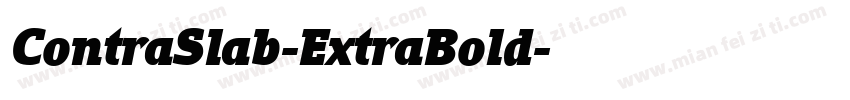 ContraSlab-ExtraBold字体转换