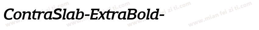 ContraSlab-ExtraBold字体转换